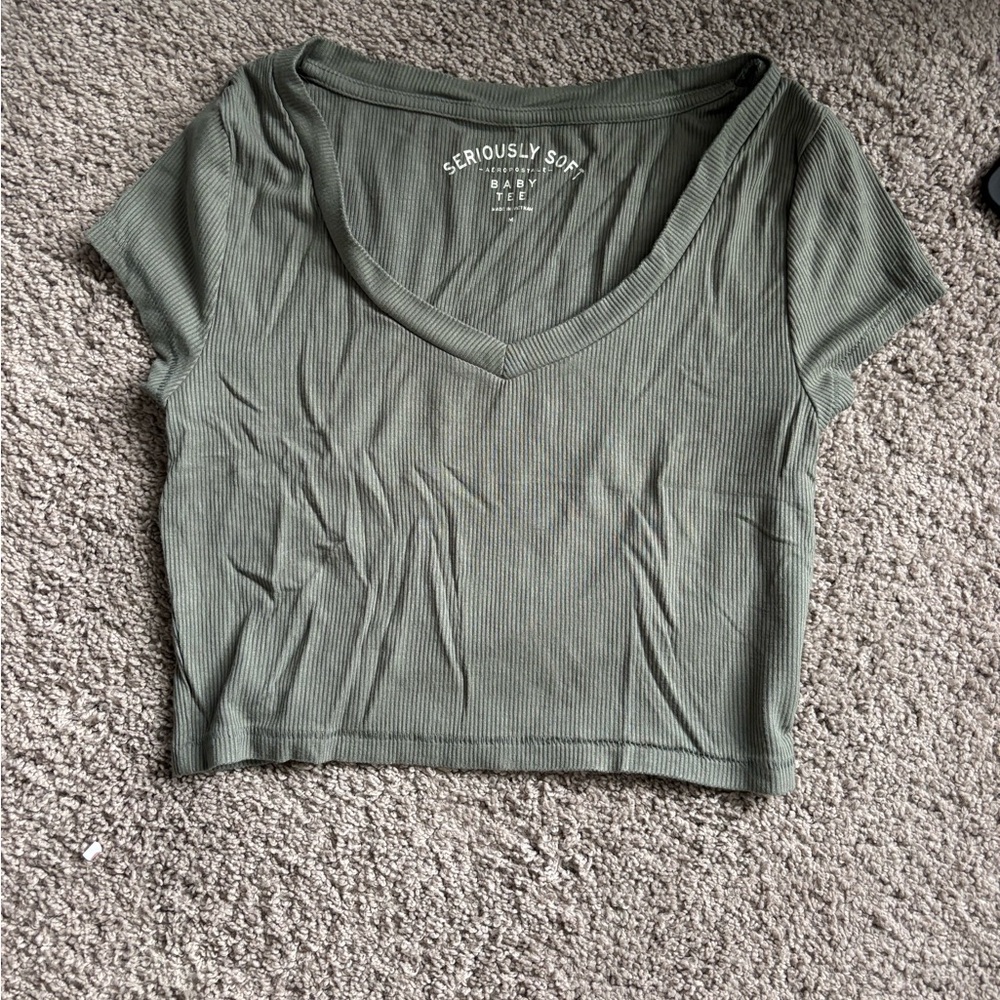 Aeropostale Green Crop Top